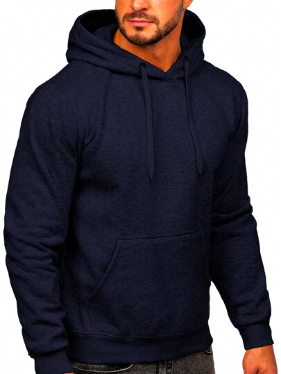 Shendy Vendy Sudaderas para Hombre con Capucha y Cordones, Con Forro Térmico Ropa Casual Hombre Sudadera Termica con Bolsillo de Canguro Color de Moda