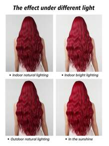 Parrucca lunga 26 pollici con frangia, colore vino rosso e marrone, parrucca lunga e ondulata di moda per donne, capelli sintetici eleganti e casual, resistente al calore, per uso quotidiano, feste, Natale, offerte speciali.