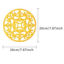 Set Di 3 Pezzi Tradizionali Sottopentola In Silicone - Antiscivolo E Resistente Al Calore, Salvamano Per La Cucina Per Superfici E Tavoli - Sottopentola Per Piatti E Pentole Bollenti - Presine Per Pentole E Padelle - Turchese - nero - Visualizzare 2