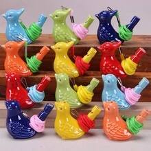 1pc Colorful Ceramic Bird Whistle (Magpie/Peacock/Water Bird) Educational Toy, Party & Festival & Birthday Gift, Cool Decoration, Funny Stuff (Requires Water To Use) - Multicolor - View 1