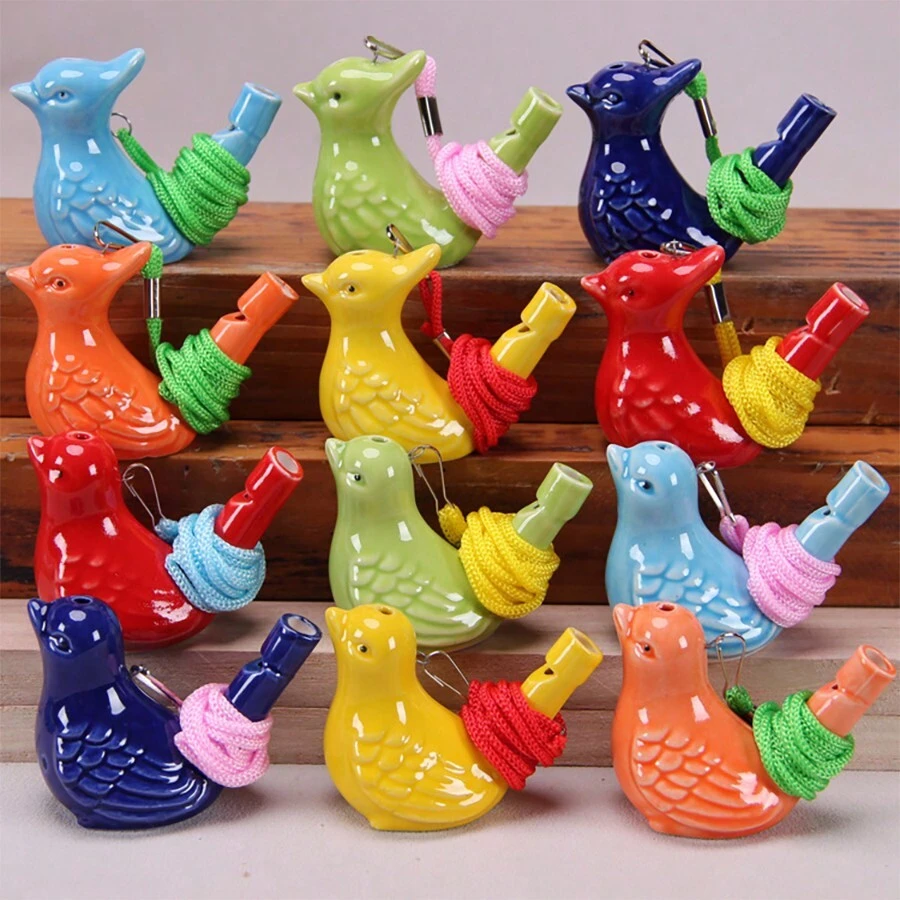 1pc Colorful Ceramic Bird Whistle (Magpie/Peacock/Water Bird) Educational Toy, Party & Festival & Birthday Gift, Cool Decoration, Funny Stuff (Requires Water To Use) - Multicolor - View 1