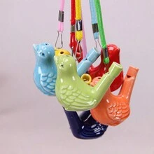 1pc Colorful Ceramic Bird Whistle (Magpie/Peacock/Water Bird) Educational Toy, Party & Festival & Birthday Gift, Cool Decoration, Funny Stuff (Requires Water To Use) - Multicolor - View 4