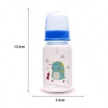 1pc 125ml Standard Caliber Straight Baby Milk Bottle Made Of Pp Material, Anti-Fall Design For Pets - Blue - View 6