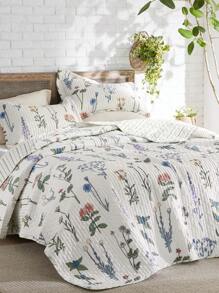 Bedsure Mother's Day Quilt Set - 3 Pcs, Reversible Quilt Bedding Set, Lightweight Bedspread, For Spring Decor, Wedding Decor, Easter Decor, Room Decor, Home Decor - dừa trắng - Xem 2