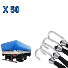 Elástico Extensor Fixa Lona amarrar Carga Caminhão Moto Carreta Piscina Acampamento  Barcos Preto Multiuso - Preto - Visão 1