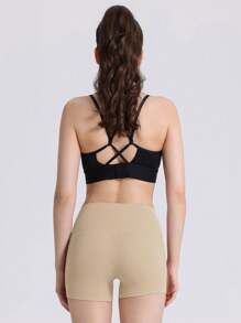 High Waist Naked Sensation Tight Yoga Leggings, Peach Lifting Sport Yoga Pants For Women - 咖啡棕 - 查看 7