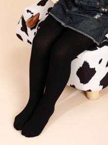 Girls' Tights - Black - View 3