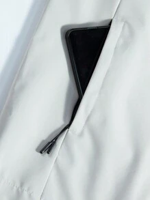 1pc Men Outdoor Waterproof Breathable Softshell Jacket - Khaki - View 3