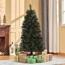 HOMCOM Árbol de Navidad 150 cm Artificial con 219 Agujas de Pino de PVC Ignífugo Base Plegable y Soporte de Acero Montaje Rápido Decoración Navideña para Interiores Verde - Verde - Ver 1