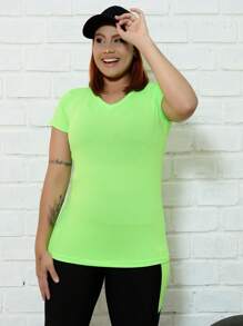 Women Sports Tees & Tanks - Màu xanh chanh - Xem 1