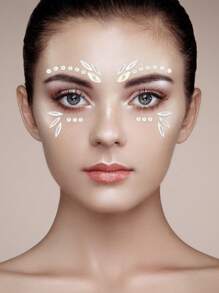 1pc Abs Material Luminous Rhinestone For Face Decoration, Suitable For Cosplay Party And Gifting Girls - Multicolor - View 6
