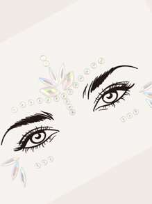 1pc Abs Material Luminous Rhinestone For Face Decoration, Suitable For Cosplay Party And Gifting Girls - Multicolor - View 5