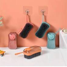Multi-Function Automatic Liquid Cleaning Brush For Shoes And Clothes With Soft Bristles, Home Cleaning Tool - Green - View 5