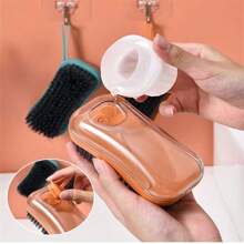Multi-Function Automatic Liquid Cleaning Brush For Shoes And Clothes With Soft Bristles, Home Cleaning Tool - Green - View 2