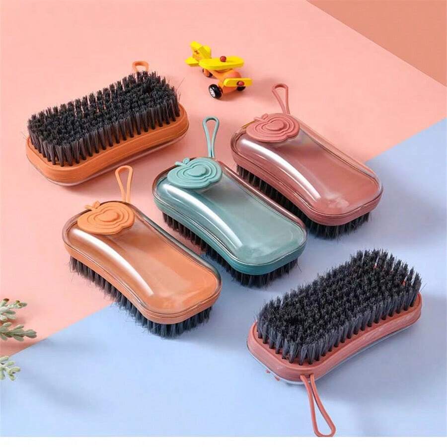 Multi-Function Automatic Liquid Cleaning Brush For Shoes And Clothes With Soft Bristles, Home Cleaning Tool - Green - View 1