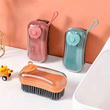 Multi-Function Automatic Liquid Cleaning Brush For Shoes And Clothes With Soft Bristles, Home Cleaning Tool - Green - View 3