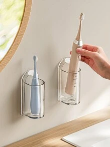 1 pièce Support mural pour brosse à dents électrique et manuelle, organisateur de rangement pour salle de bain, décoration de salle de bain, décoration d'automne, retour à l'école