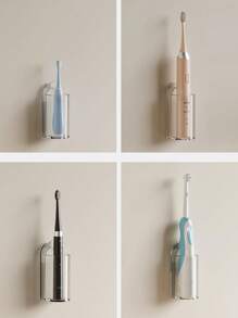 1 pièce Support mural pour brosse à dents électrique et manuelle, organisateur de rangement pour salle de bain, décoration de salle de bain, décoration d'automne, retour à l'école