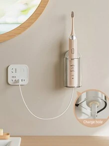 1 pièce Support mural pour brosse à dents électrique et manuelle, organisateur de rangement pour salle de bain, décoration de salle de bain, décoration d'automne, retour à l'école
