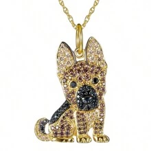 Colgante De Collar De Pastor Alemán Dominante. Accesorios De Joyería Para Mascotas De Moda. Regalo De Cumpleaños Y Conmemorativo Para Perros Para Hombres Y Mujeres. - Dorado - Ver 6