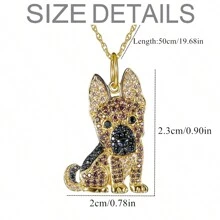 Colgante De Collar De Pastor Alemán Dominante. Accesorios De Joyería Para Mascotas De Moda. Regalo De Cumpleaños Y Conmemorativo Para Perros Para Hombres Y Mujeres. - Dorado - Ver 4