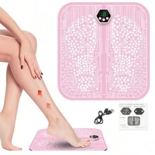 Tapete masajeador para los pies, electrico estimulador muscular portatil - Rosa - Ver 1