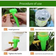 10入組定時自動滴灌套件，適用於懶人花園，可調節控制閥，帶濕度感應器的自動澆水系統，適用於室內和室外植物 - 10PCS - 查看 8