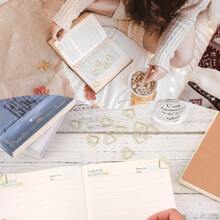 20 piezas de clips de papel en forma de corazón dorado, clips de papel elegantes para clasificar documentos y notas, clips de papel decorativos de metal para el Día de San Valentín - Dorado - Ver 6