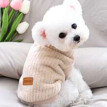 Roupas grossas cáqui de 2 pernas para cães pequenos como poodle, teddy e bichon frisé no outono/inverno
