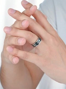 1 Miếng Thép không gỉ Mũi tên , Sợi dây , Vượt qua , Thiết kế Skull 8mm Vòng rộng Đối với Nam Punk Hip Hop Phong cách Thời trang Phụ kiện , Qủa tặng Đối với Bố , Bạn - 8mm - Xem 11