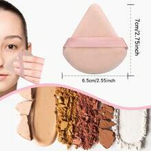 Conjunto De 9 Esponjas De Maquillaje Con Forma De Triángulo, Suave Y Adecuado Para Usar Con Productos Húmedos Y Secos, Que Incluye Esponjas Para Corrector, Polvo, Base Y Rubor, Disponible En 3 Colores - Multicolor - Ver 5