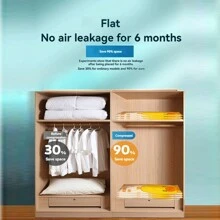 1pc Vacuum Compressed Bag For Quilts And Down Jackets, Clothes Storage Organizer - Multicolor - View 7