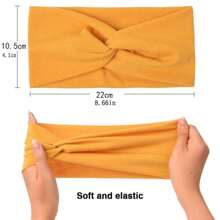 1 件女士防滑短发头带。瑜伽健身跑步运动弹力发带女士扭发头巾女孩发带 - 彩色 - 查看 7