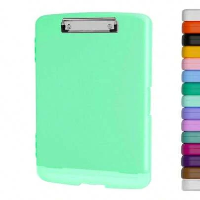 Caja de documentos impermeable A4 tablero de escritura con ranura de pluma caja de almacenamiento de papel multifuncional tablero de escritura de plástico clip de material de aprendizaje artefacto de almacenamiento