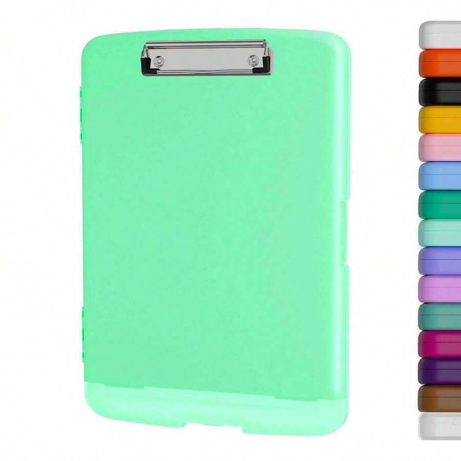 Caja de documentos impermeable A4 tablero de escritura con ranura de pluma caja de almacenamiento de papel multifuncional tablero de escritura de plástico clip de material de aprendizaje artefacto de almacenamiento