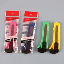 1 Pieza Cuchillo Artesanal Portátil De Utilidad, Color Al Azar, Adecuado Para Cortar Cartón, Cartón Piedra Y Cajas, Con Cuchilla Afilada, Ideal Para Uso En La Oficina Y El Hogar (color Al Azar)