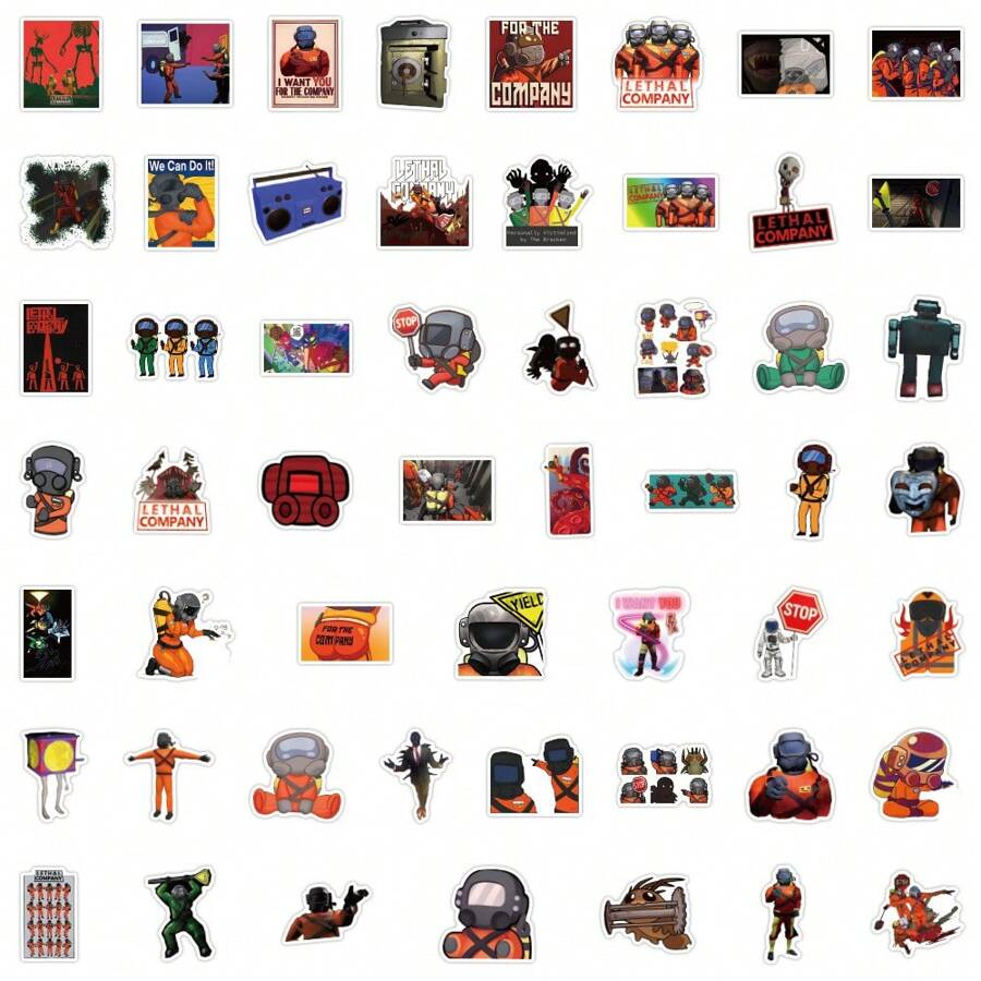 50PCS Lethal Company Lethal Company Merch Lethal Company Game Lethal ...