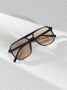 نظارات رجل ذات إطار مزدوج قديم، مع مسامير ملونة، مناسبة لارتداء اليومي،التنقل والسفر الخارجي وأغراض أخرى، إكسسوارات شمسية، نظارات شمسية مناسبة للشاطئ والعطلات الصيفية والسفر والأنشطة الخارجية