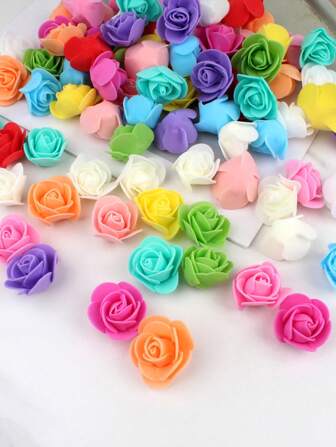 50/100/200 Pcs Multi-Color Foam Rose Artificial Flowers