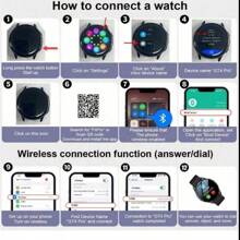 1 Đồng hồ thông minh, Gọi/Quay số không dây, Chế độ đa môn thể thao, Cảnh báo và từ chối cuộc gọi đến, Nhắc nhở SMS, Tương thích với IOS/Android, Món quà hoàn hảo! - Bạc - Xem 5