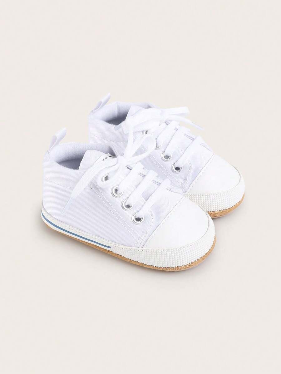 Soft Bottom Baby Sports Shoes, Spring And Autumn, Anti-Slip And Breathable, Suitable For 0-6-12 Months Unisex Baby, Fashionable And Casual Canvas Shoes
