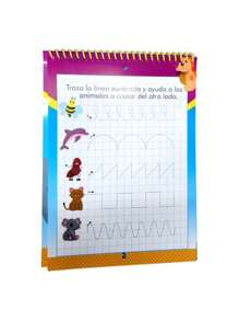 1 pieza pizarrón libro números vocales dibujos con plumones - Multicolor - Ver 4