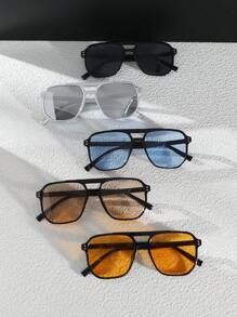 نظارات رجل ذات إطار مزدوج قديم، مع مسامير ملونة، مناسبة لارتداء اليومي،التنقل والسفر الخارجي وأغراض أخرى، إكسسوارات شمسية، نظارات شمسية مناسبة للشاطئ والعطلات الصيفية والسفر والأنشطة الخارجية