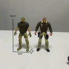Soldier Model 6 Styles Anti- Police Officer Joint Articulation With Weapons Action Figure Doll - Blue - View 2