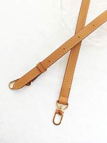 1pc Adjustable Solid Color Classic Faux Leather Replacement Shoulder Strap For Handbag