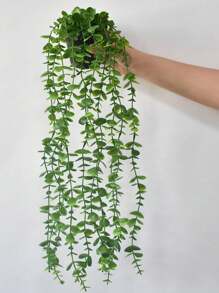 1/2/3/4 cây bạch đàn nhân tạo treo chậu nhỏ giả, trang trí nhà trong nhà ngoài trời trang trí sân vườn - màu xanh lá - Xem 5