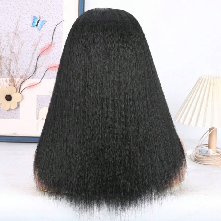 18 Inch Yaki Straight Shoulder Length Wig Kinky Straight Wig