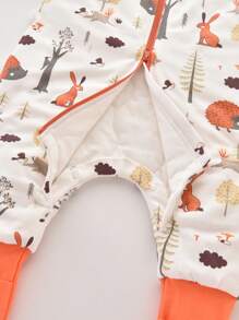 Túi ngủ dệt kim dày dặn ấm áp 3.5TOG mùa thu/đông cho trẻ em, túi ngủ in hình hoạt hình có tay áo rời, unisex - Như hình ảnh - Xem 9