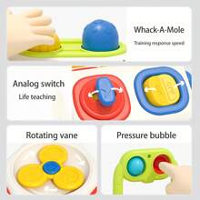 Montessori Sensory Toys For Toddlers Travel Activities Busy Board Cube - Baby Gifts For Infant Boys Girls - Airplane Plane Car Travel Toys Educational Learning,Halloween Christmas Birthday Gift For Toddlers - White - View 8