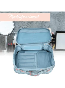 Large Capacity Waterproof Portable Organizer Bags Multi-Compartment Fashion Zipper Holder Boxes Multifunctional Bag Travel Accessories For Women RANDOM COLORS